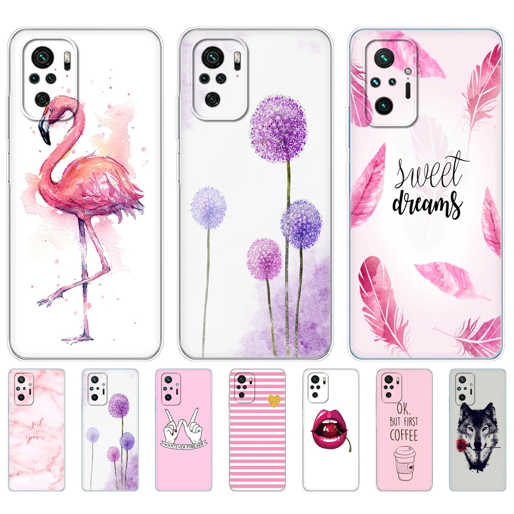 

For Xiaomi Redmi Note 10 10S Case 4G 5G Silicon Soft Tpu Back On Redmi Note 10 Pro Global Phone Cover Note10 S Bumper Etui Funda