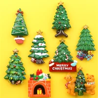 lovely three dimensional resin christmas tree refrigerator magnets creative decorations for children early education magnet
