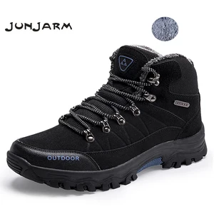 JUNJARMмужские ботинки; Зимние теплые ботинки на меху; Мужские зимние ботинки; Рабочая обувь; Мужская обувь; Модные ботильоны на резиновой подошве; Размеры 39-46