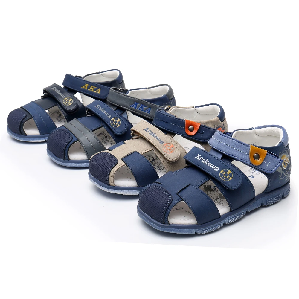 Ahannie/Детские ортопедические сандалии с двойным регулируемым ремешком и закрытым