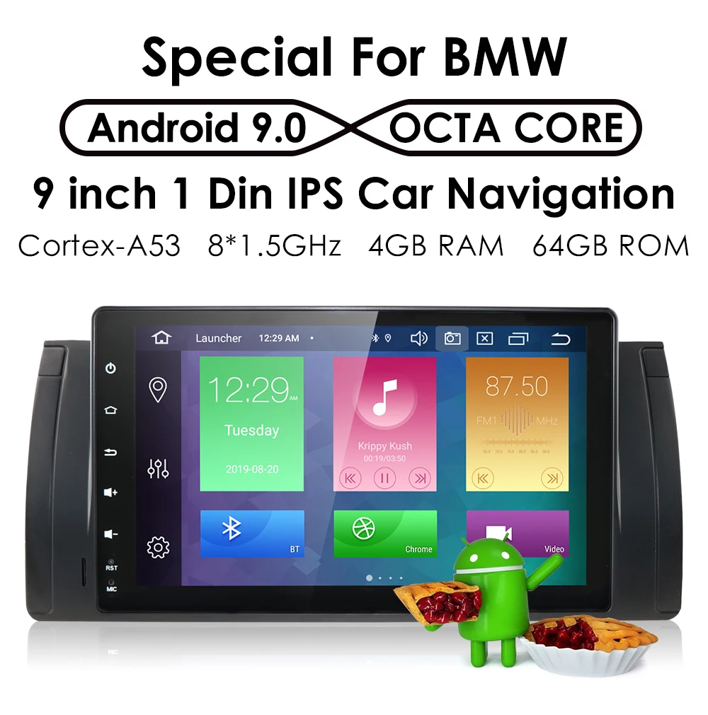 DSP IPS 4G 64G 8 Core Android 10 Автомобильный плеер радио для BMW E53 E39 X5 M5 GPS WIFI RDS DAB OBD DVR Navi TPMS