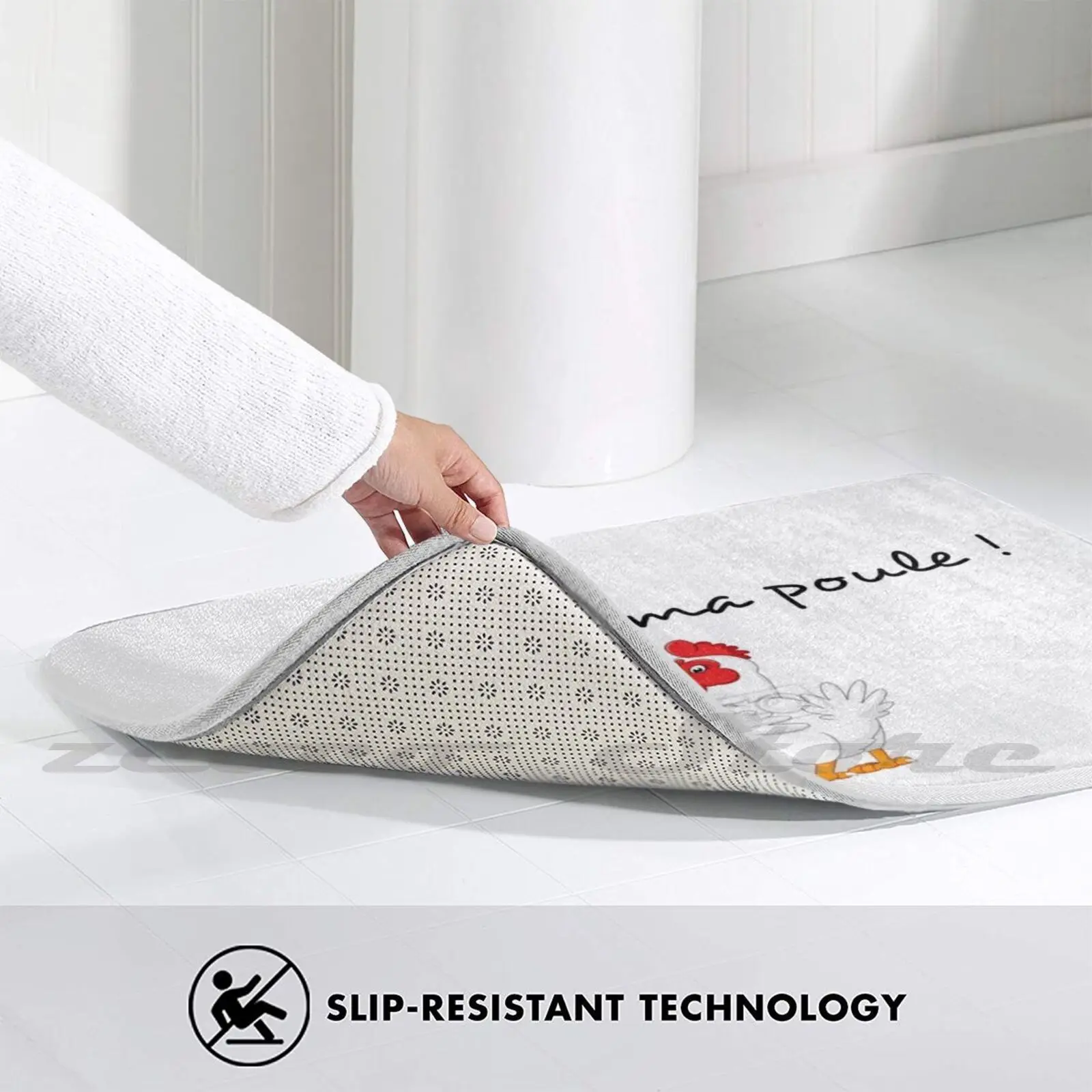 Мягкий коврик для двери с надписью It's Rolling My Hen нескользящий поглощением воды