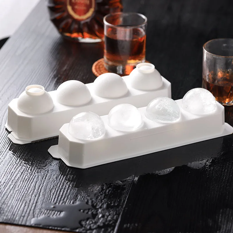 

Spherical ice cube artifact made by large ice tray silicone box