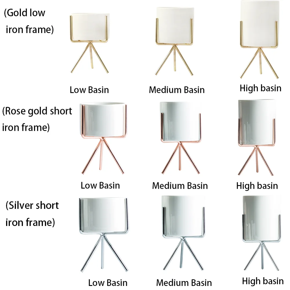 Металлическая стойка-подставка в скандинавском стиле держатель для сада