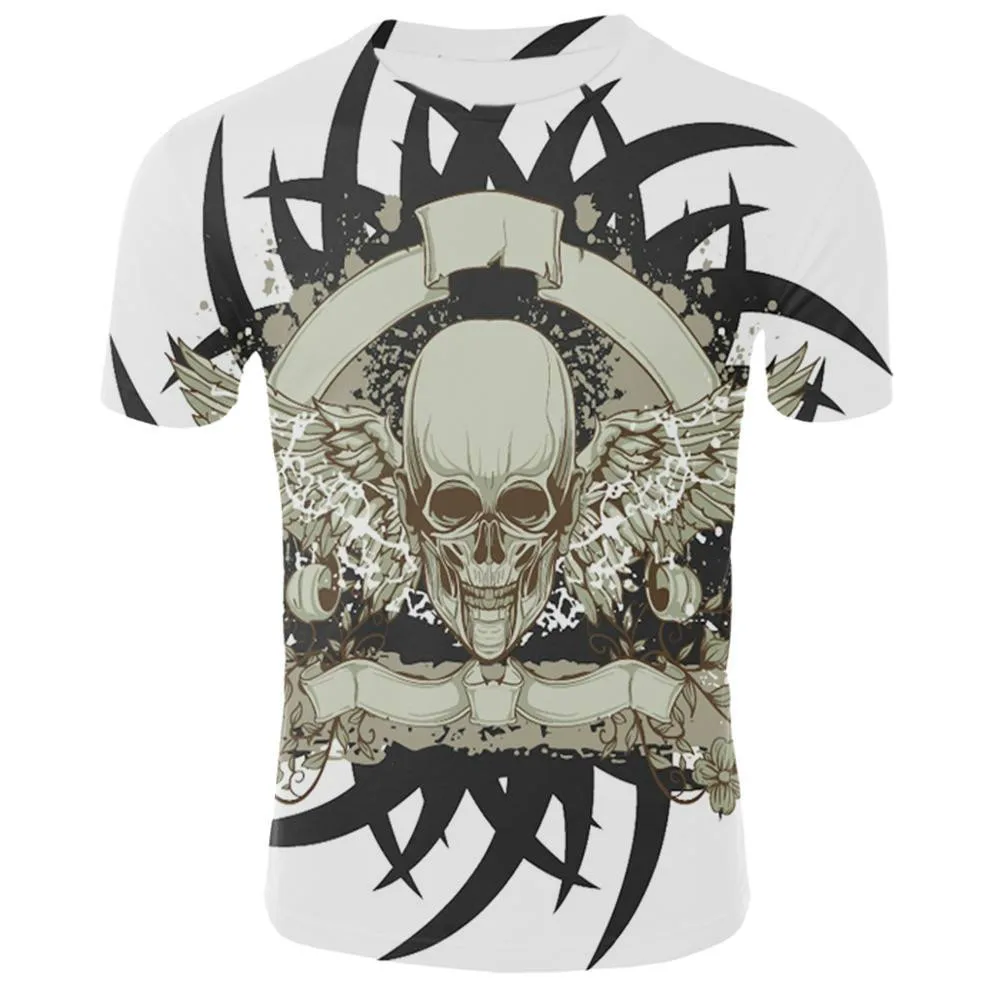 

2021 new trend new trend animation 3D printing training short-sleeved men's thin round neck slim and comfortable T-shirt