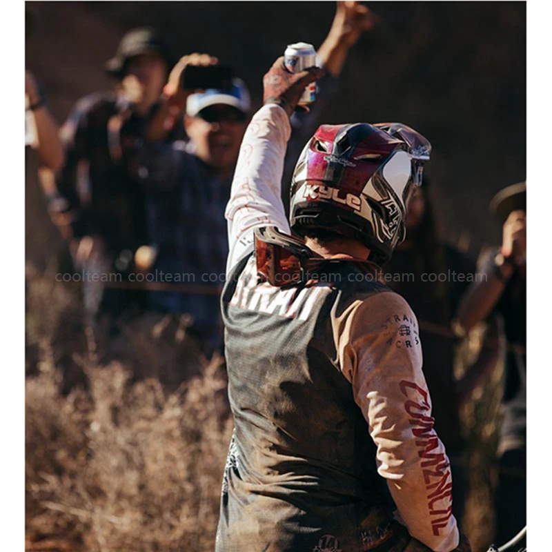 Рубашка для горного велосипеда Enduro DH майка мотокросса из джерси с сеткой по бокам