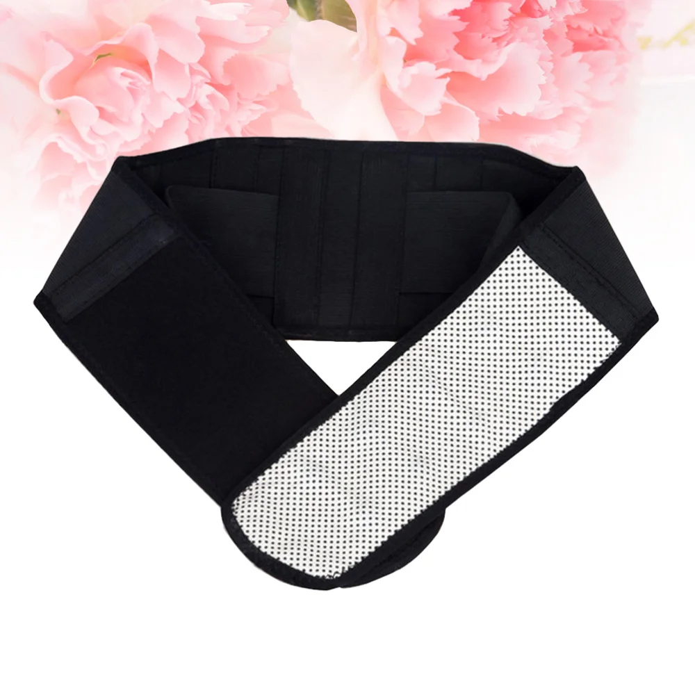 

Tourmaline Lumbar Support Brace Breathable Mesh Four Steels Plate Protection Adjustable Back Waist Support Belt Size S (Black)