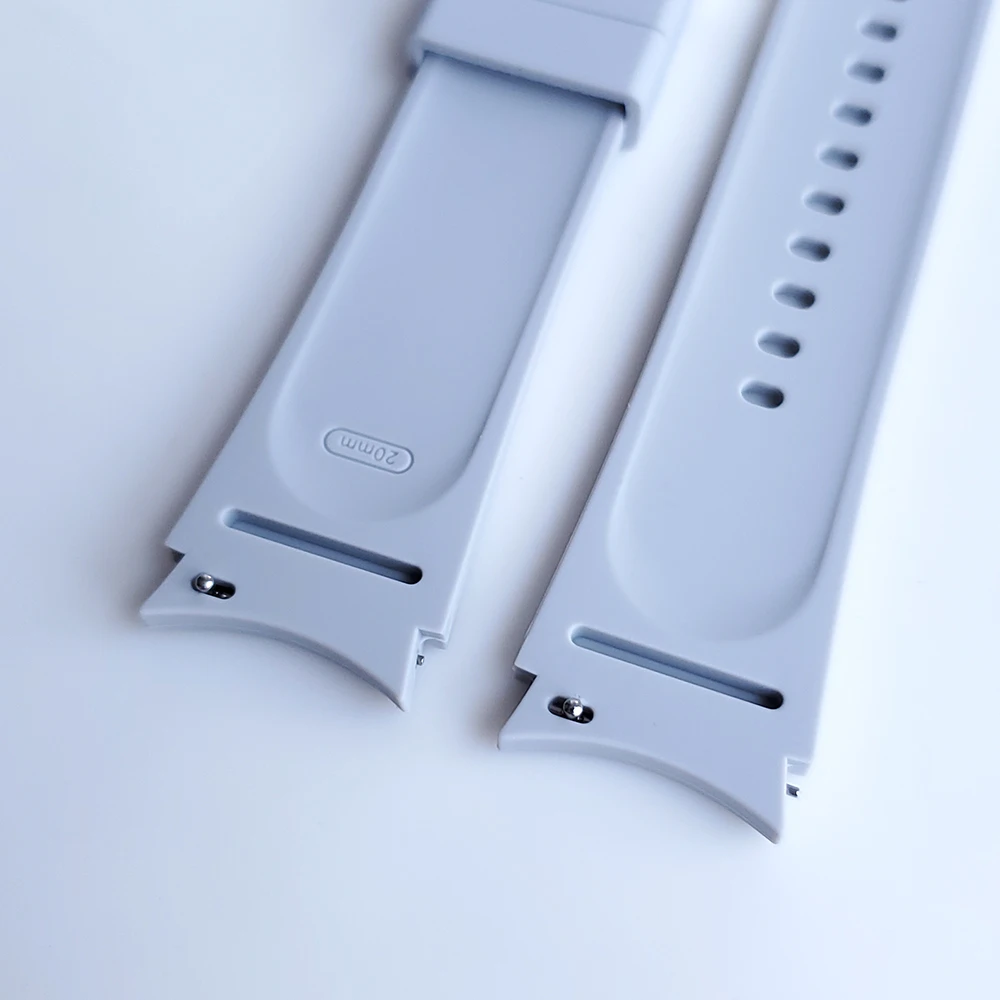 Curved end Silicone Band For Samsung Galaxy Watch 4 classic 46mm 42mm Replacement Strap For Galaxy Watch4 44mm 40mm Wristbands