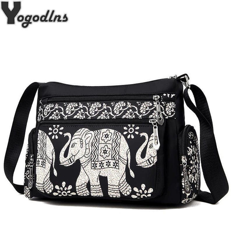 Повседневные женские сумки через плечо из ткани Оксфорд мессенджеры простые