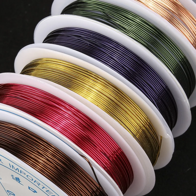 

0.2-1mm Metal Wire for Jewelry DIY Making Accessories Never Fade Colorful Wire for Bracelet Necklace Earrings Amulet Making New