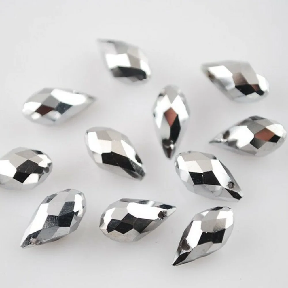 Однотонная одежда и Гальваническое покрытие Каплевидная форма в виде граненых