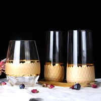 creative carving glass cup wine glass champagne goblet honeycomb phnom penh whiskey brandy glass home water cup