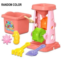6pcs sand and water durable beach toy set parent child interactive educational toy set beach water fun games color random
