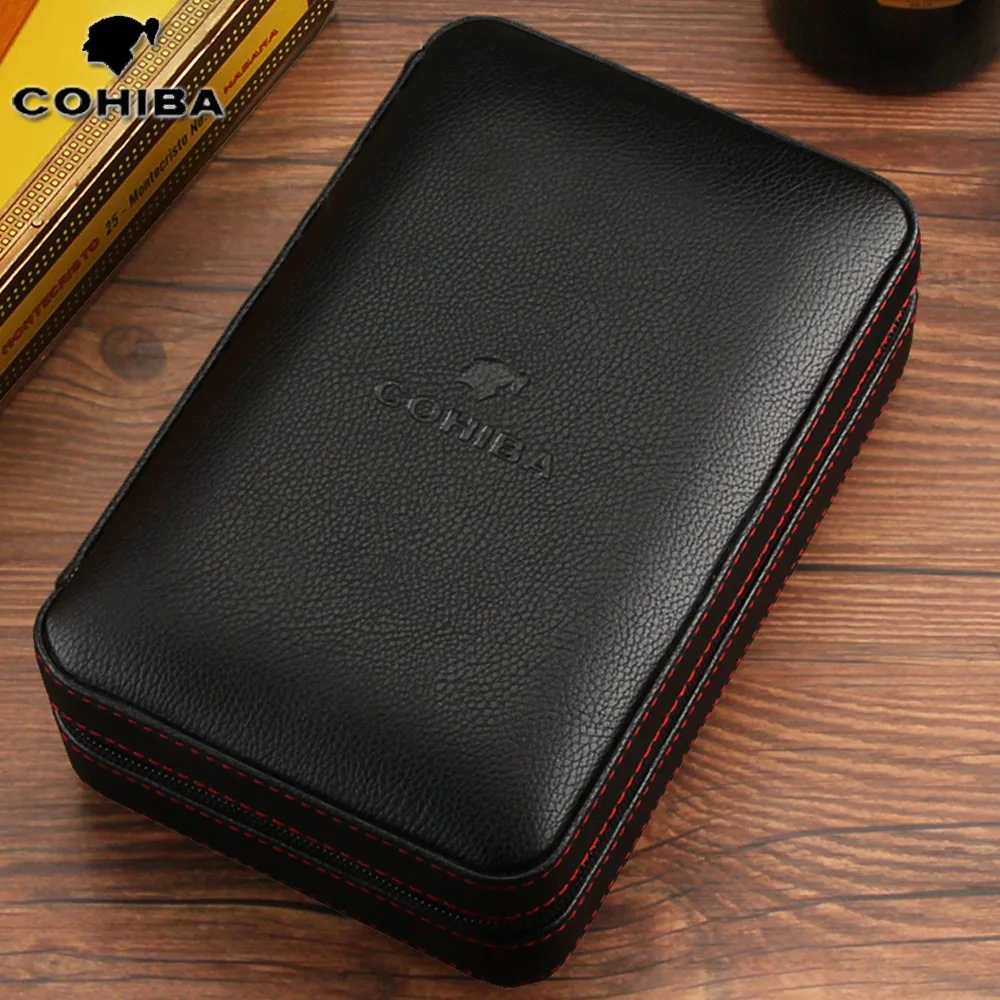 Хьюмидор для сигар Cohiba чехол Портативный Кедр Дерево кожа путешествие хьюмидор