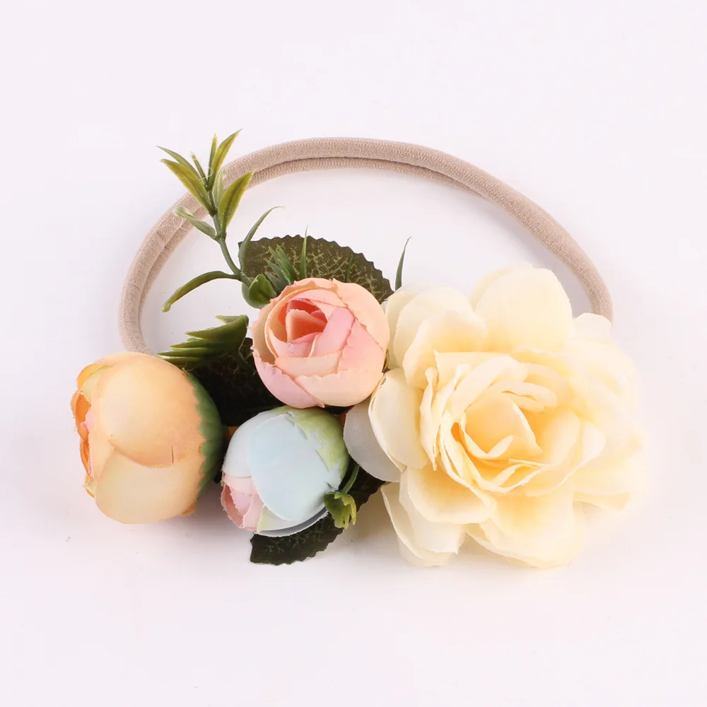 

High-quality new cute baby camellia flower headgear children's headband a variety of colors available