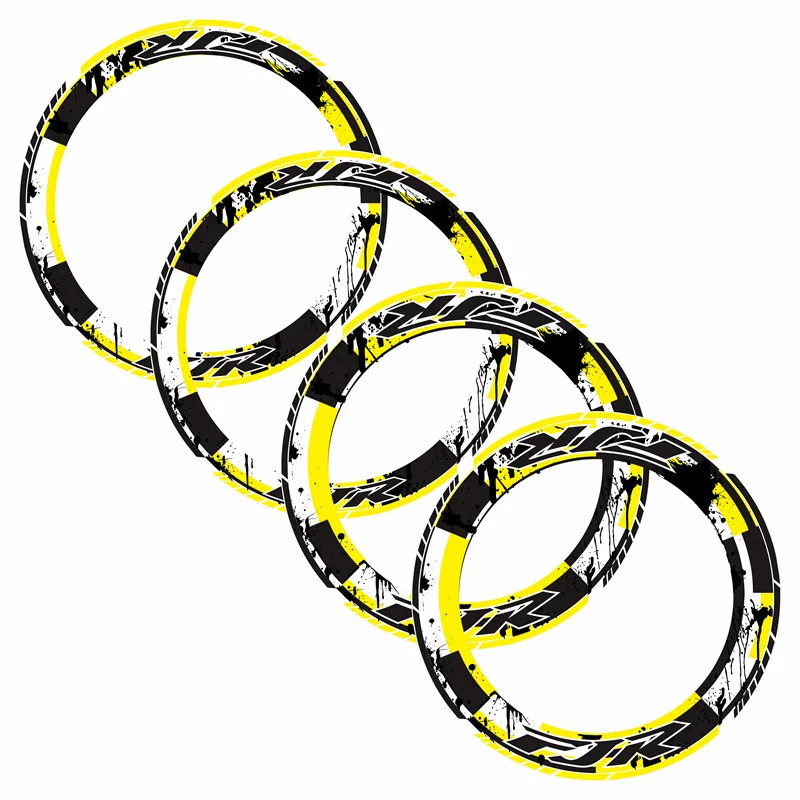 4 х мотоциклов полного покрытия шин внутренней и внешней Стикеры для обода колеса