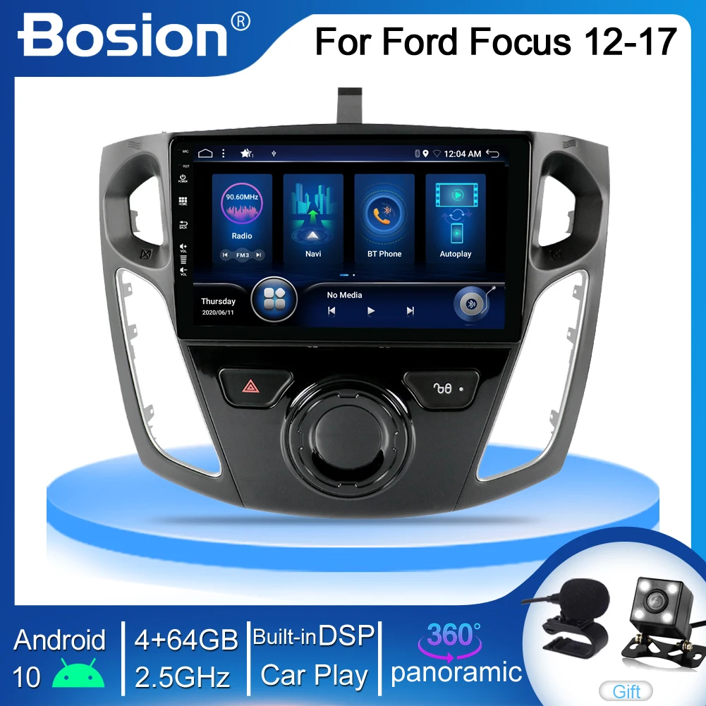 

Автомагнитола для ford focus 10,0-2012, 2 DIN, 4 Гб ОЗУ, 64 Гб ПЗУ, Android 2017, GPS, мультимедийный плеер с навигацией и DSP Carplay