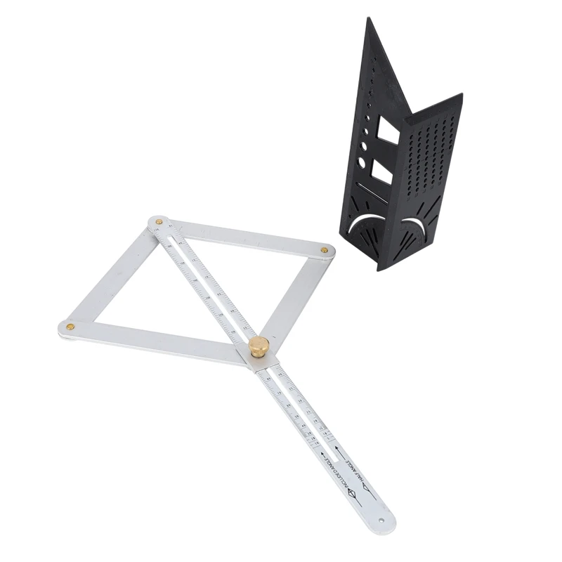2 шт./компл. транспортир Угол Finder угол отрезки измерительной линейкой и Т Тип