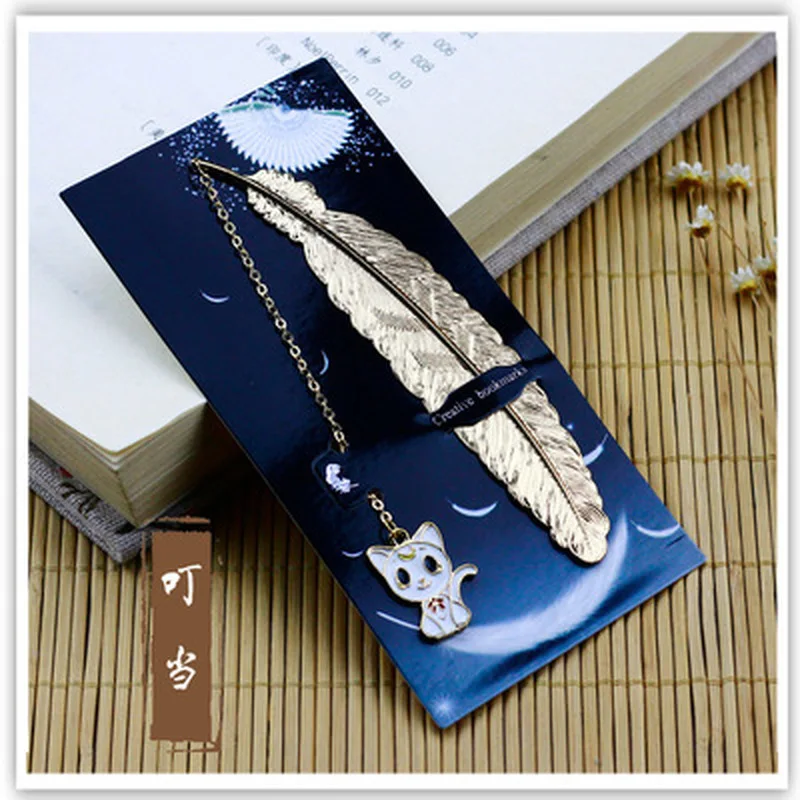 1 шт. Ретро металлическая Закладка-перо Marque страница творческий книга марка