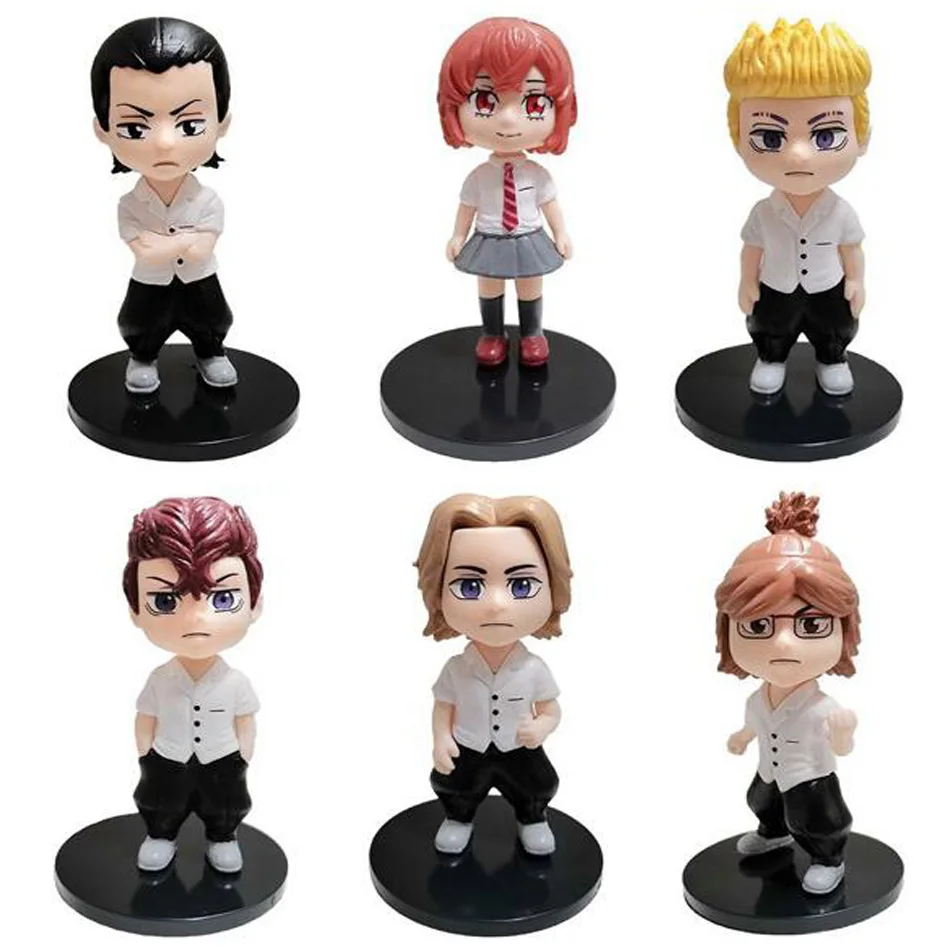 

5pcs/set Tokyo Revengers Figures Hanagaki Takemichi Ryuguji Ken Baji Keisuke Matsuno Chifuyu Anime Action Figure Collectile Toys