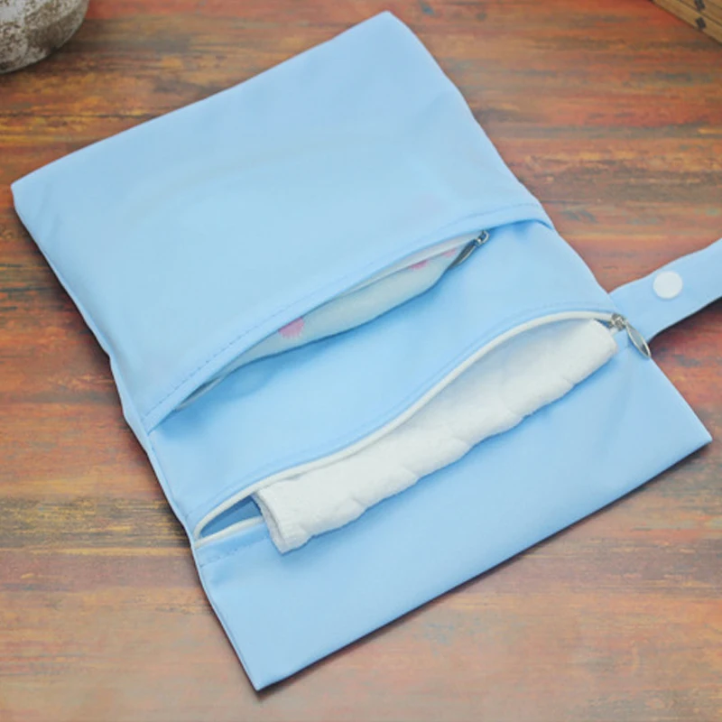 Многоразовые сумки для детских подгузников с двойной молнией мокрая/сухая сумка