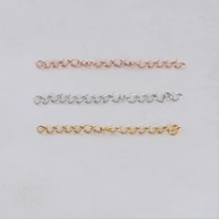20pcslot stainless steel 3 colors 5cm extended extension chains extender diy jewelry making necklace chains accessories
