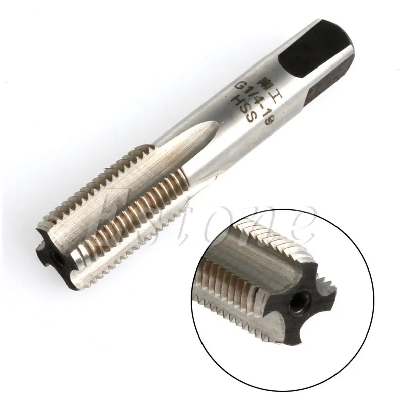 

HSS 55 4 Flutes G1/4-19 BSP 55 Degree Pipe 1/4'' Thread Tap Plug