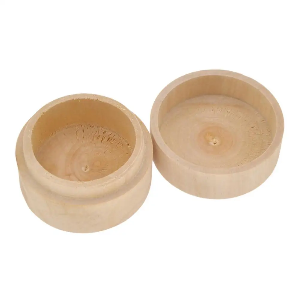 

Mini Round Pine Wood Ring Jewelry Trinket Soap Box Storage Container Gift Case