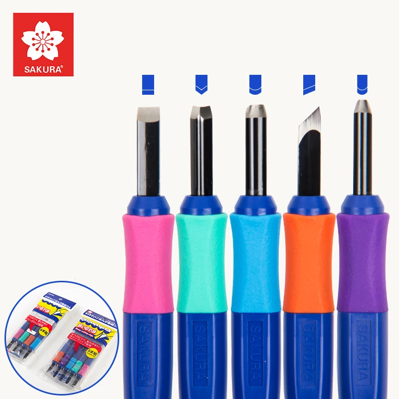 Японский оригинальный нож для резьбы по Сакуре 4/5 шт. ручной профессиональный