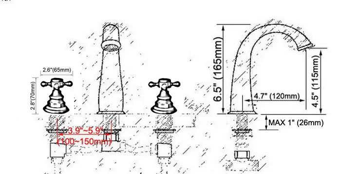 Смесители для умывальника из матового никеля смеситель ванной комнаты с двойной