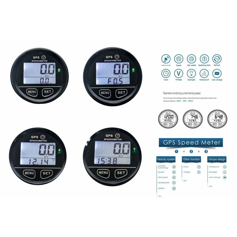 Сменный одометр с подсветкой для мотоцикла лодки UTV|Спидометры| |