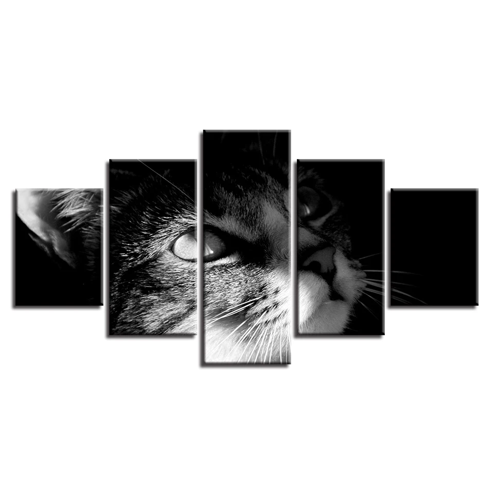 5 шт. Вселенная планета ночной вид модульная холст декоративные картины дома гостиная Настенная картина