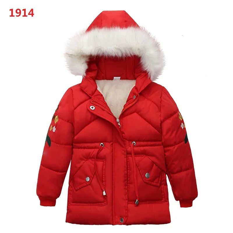 red Одежда для детей от 3 до 6 лет Детское пальто Зимняя теплая куртка с буквенным принтом хлопковая куртка с капюшоном для мальчиков - Цвет: red