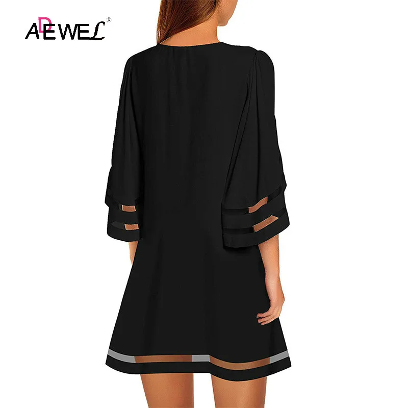 Женское летнее платье ADEWEL новинка 2021 повседневные свободные трапециевидные