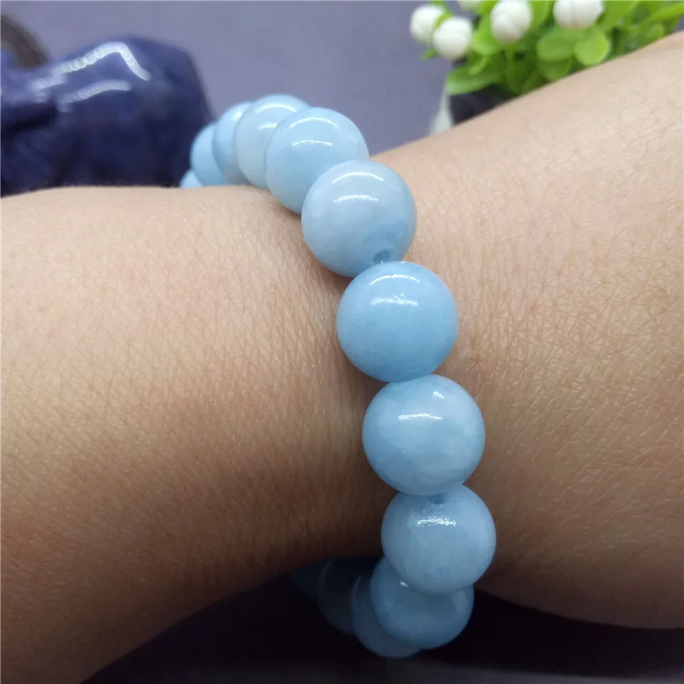 Синий желтый нефритовый Халцедон бусы Браслеты &amp амулеты ручной работы оптовая