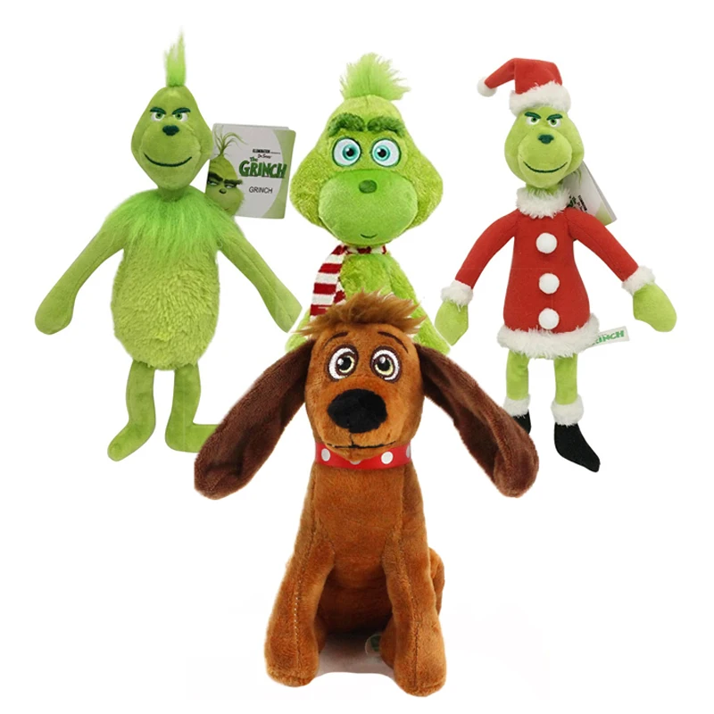 18-32cm How Grinchs Stole Plush Tools Christmas Grinch Animal Dog Stuffed Doll Christmas Decorations for Home Kids Gift