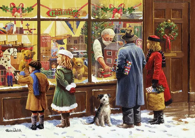 

Christmas Window Cross Stitch Kits scenery Needlework Sewing Kit Embroidery Crafts 14ct Unprinted DIY Arts Handmade Home Decor