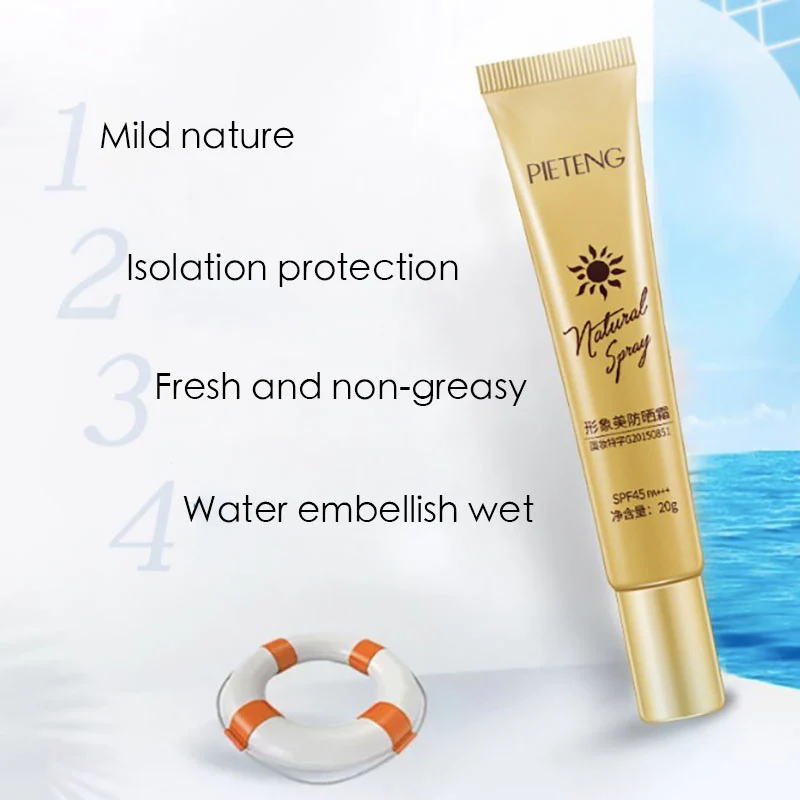 Солнцезащитный крем Sunblock с SPF 45 увлажняющий антивозрастной WH998 | Красота и