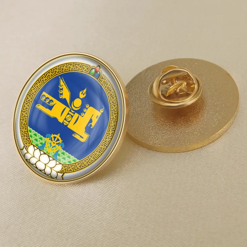 Герб Монголия Монголии карта национальный флаг эмблема брошь значки нагрудные