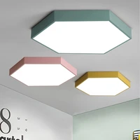 nordic modern ultrathin led ceiling light hexagon iron acrylic indoor lamp kitchen bed room porch decoration light fixture