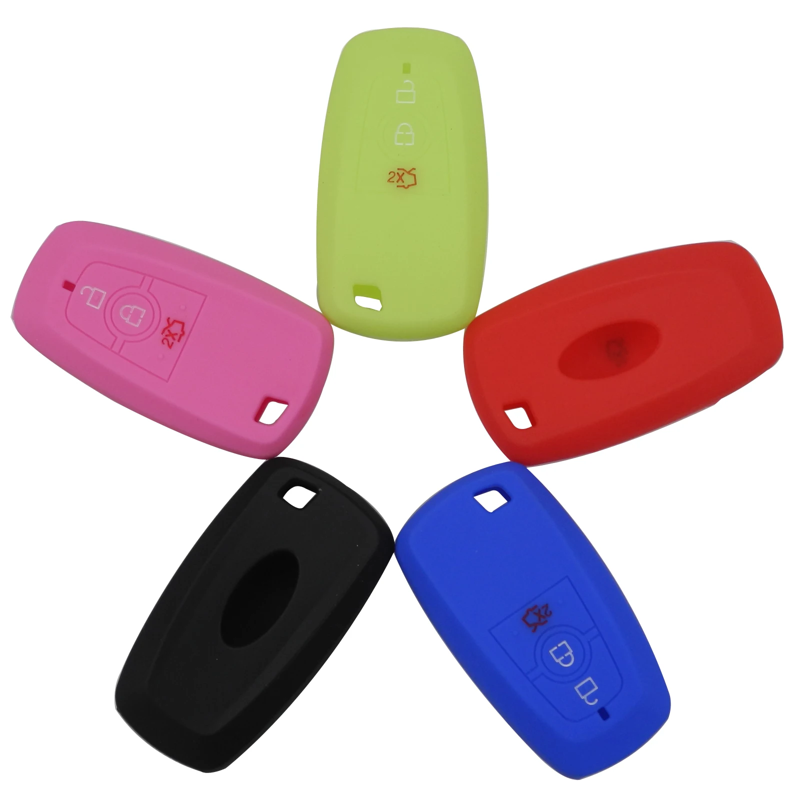 

Kutery Silicone Rubber Car Key Cover For Ford Mondeo Remote Car Key Case Protecor 3Buttons
