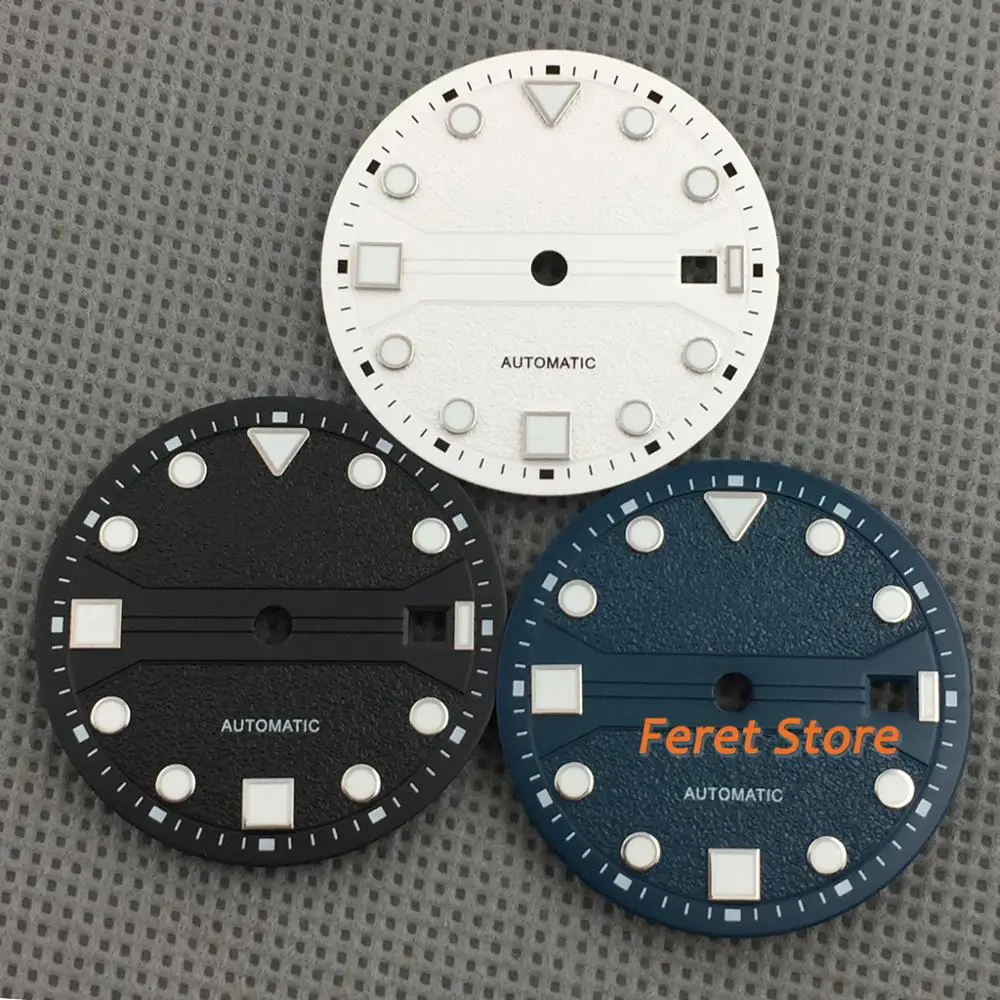 

Bliger 31mm Luminous Watch Dial Black/Blue/White Sterile Dial Fit Mingzhu DG 2813 3804,Miyota 8205 8215 821A 82 Series Movemen