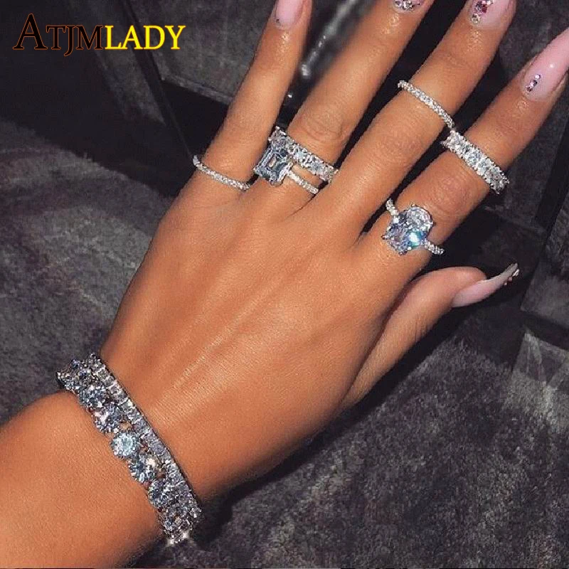 high quality 8mm CZ Tennis Chain Iced Out Zircon Bracelet Hiphop Link Fashion Punk Choker Bling Charms Jewelry new | Украшения и