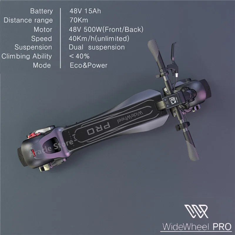 Оригинальный умный электрический скутер Mercane WideWheel Pro 48 В 1000 Вт широкое колесо