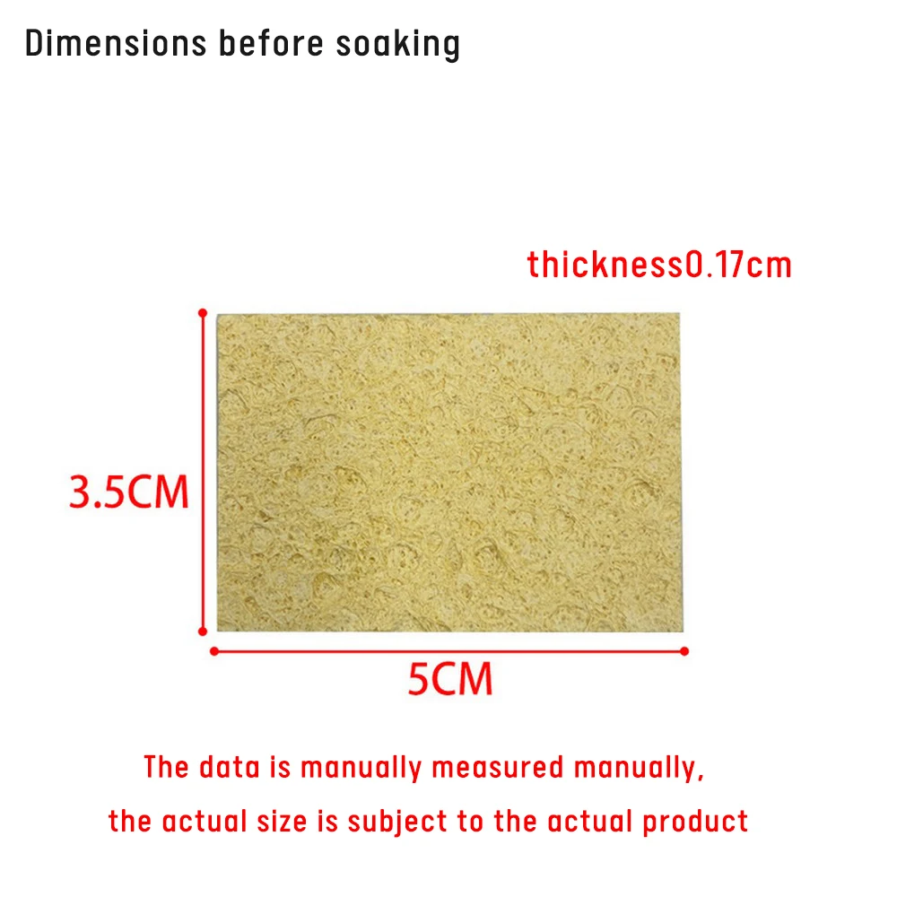 Губка для чистки 100 шт./лот губка желтая сварки паяльника наконечников накладки