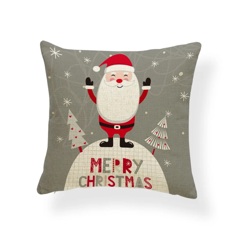 Наволочка для дивана 45 см из полиэстера с изображением снега в рождественском