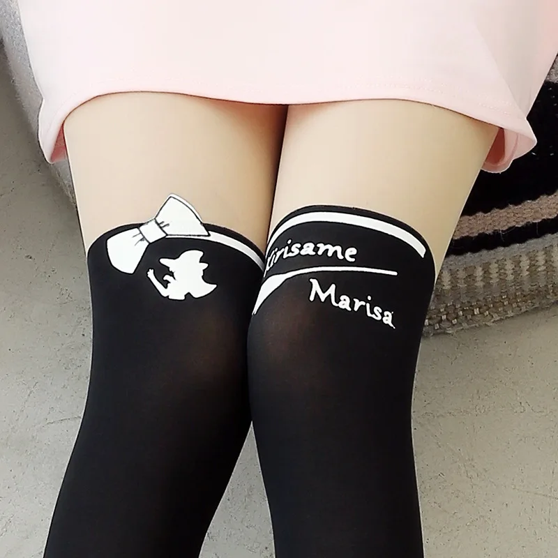 13 Anime cartoon stockings cat loving heart bear totoro devil Kumamon bowknot cute fun sweet women cotton stockings cosplay kawaii - Цвет: 13
