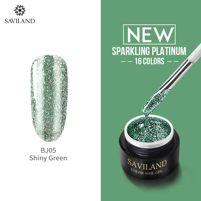 BJ05 Saviland гель для ногтей с блестками, лак для ногтей, очаровательный чистый цвет, УФ светодиодный гель для рисования ногтей, цветной лак для ногтей - Цвет: BJ05