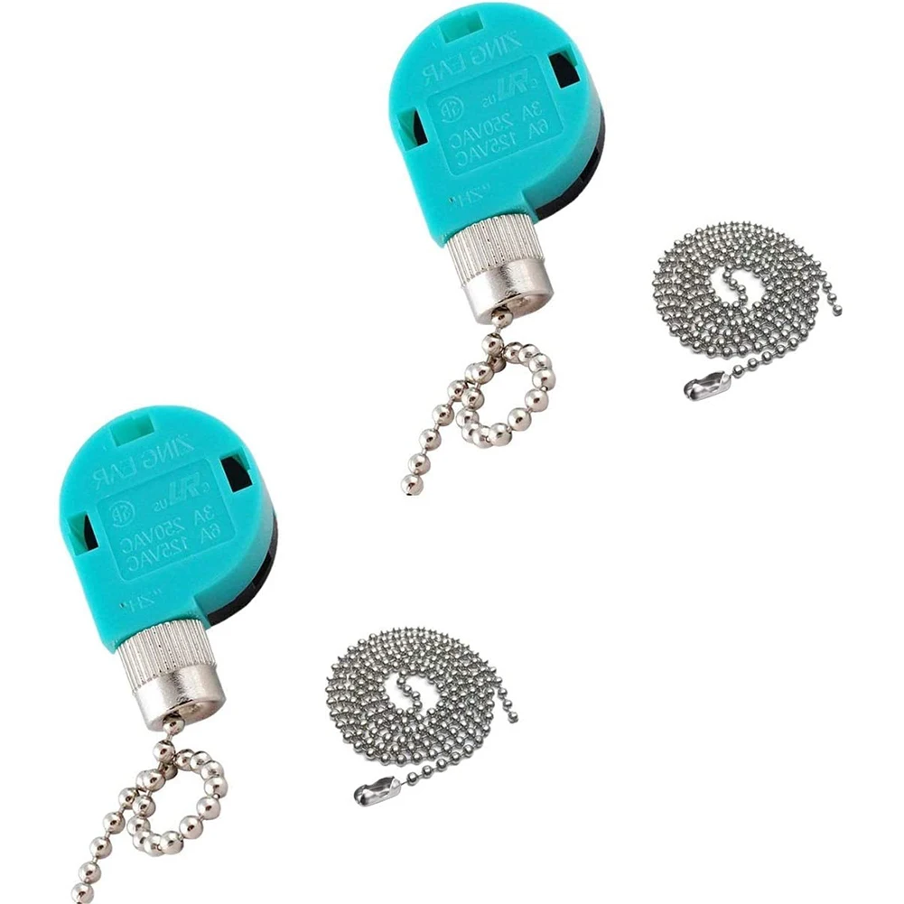 

2pcs/Set Wall Light Pull Rope Switch Universal Chain Cord Controller For Showroom Home Ceiling Fan Lamp Replacement Parts