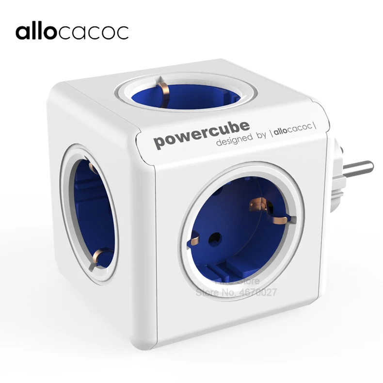 Allocacoc PowerCube мульти розетка Вилка ЕС электрический удлинитель USB 5 торговых точек умный дорожный адаптер расширение 16А 250